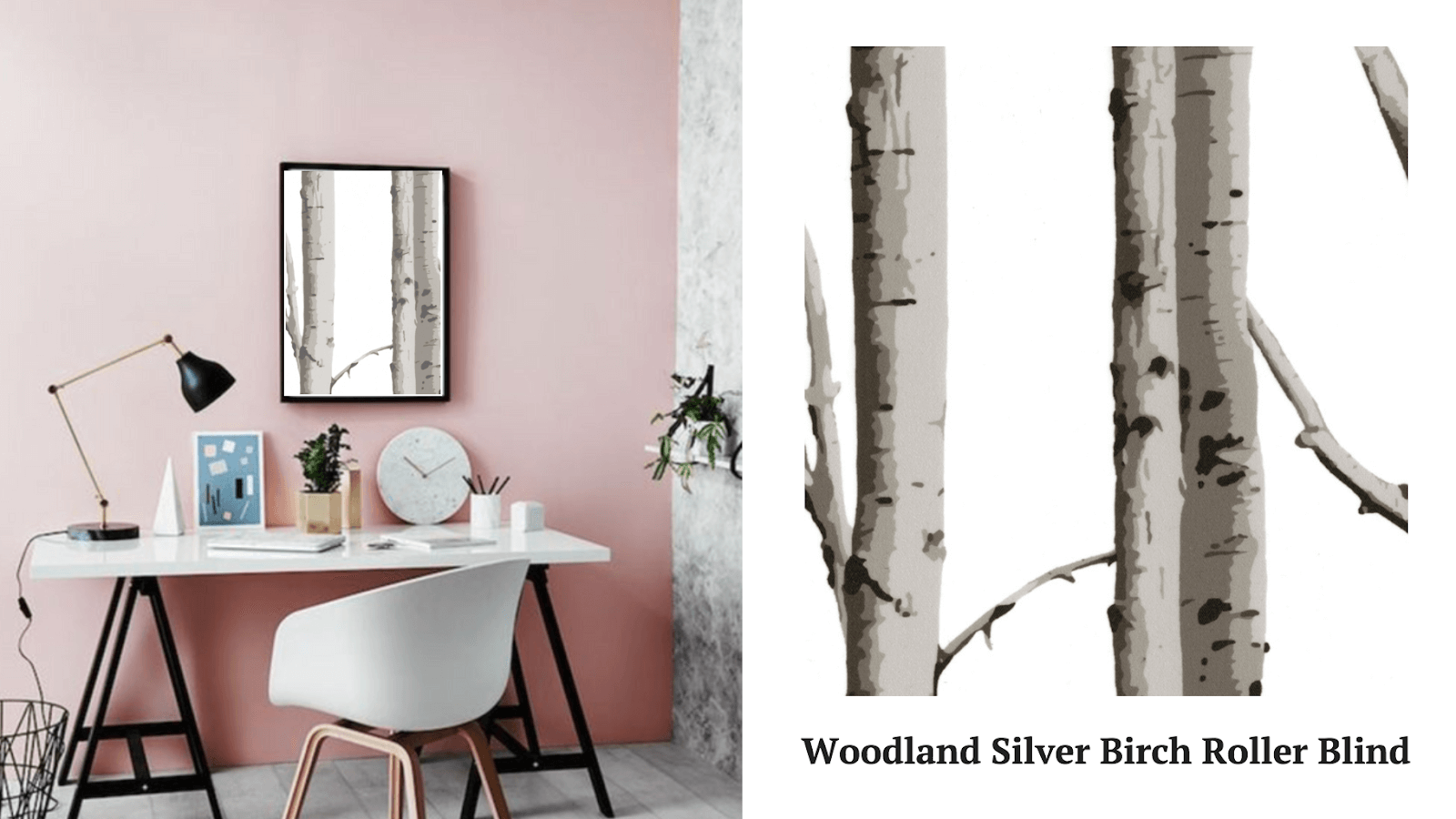 Woodland Silver Birch Roller Blind