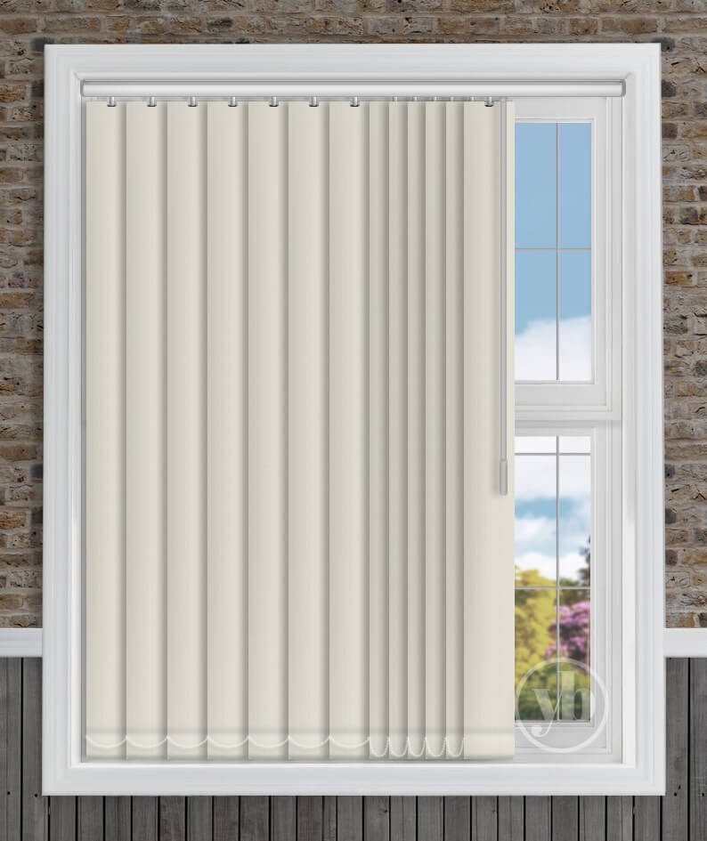 Made To Measure Complete Vertical Blind Atlantex asc Stone Dimout Beige 