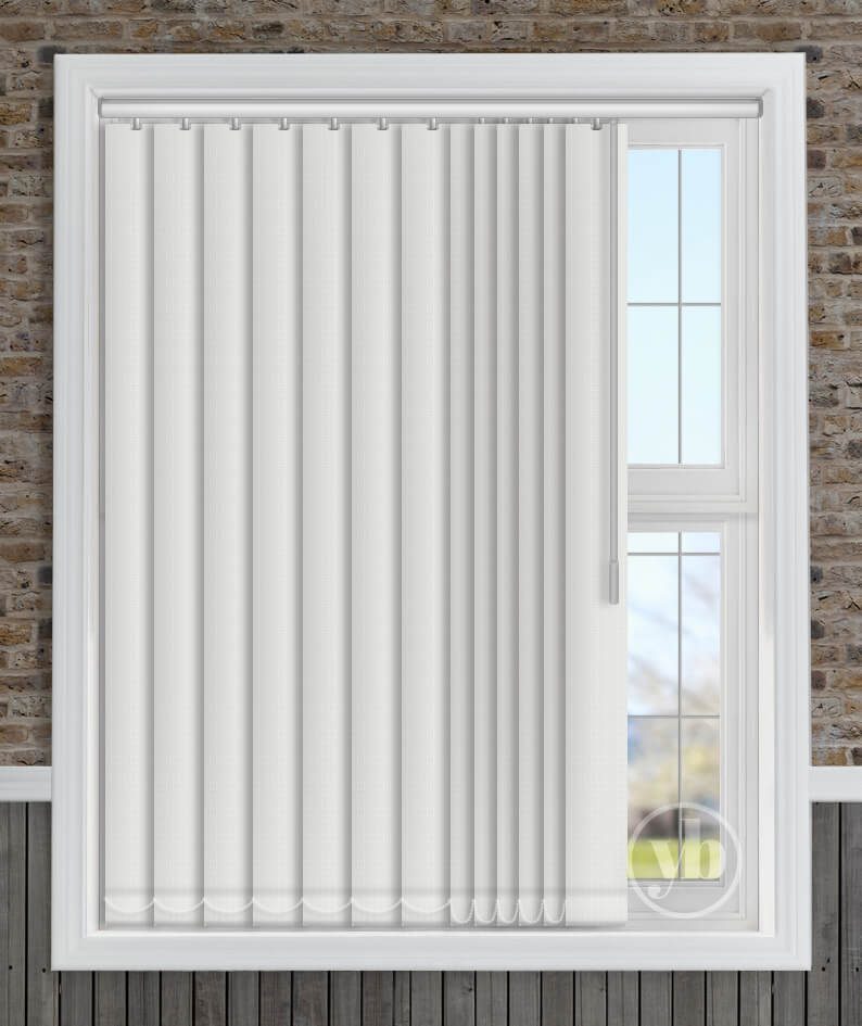 Atlantex asc White Dimout Made To Measure Complete Vertical Blind 