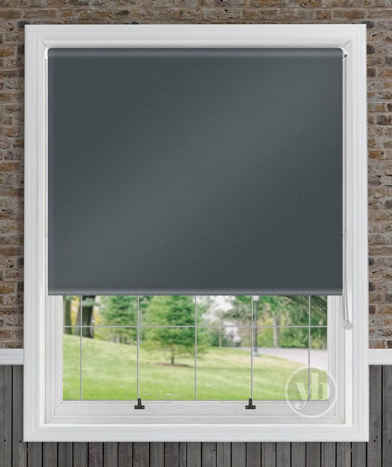 Complete Made To Measure Vertical Blind Palette Anthracite Dimout Dark Grey 