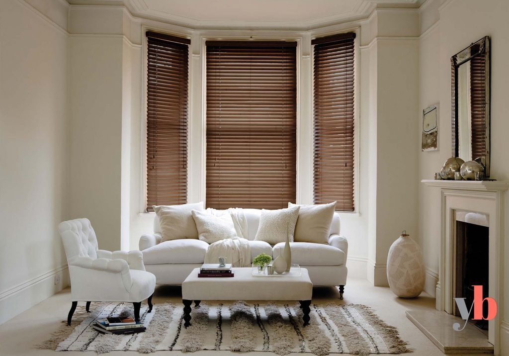 Faux Wood Blinds living room
