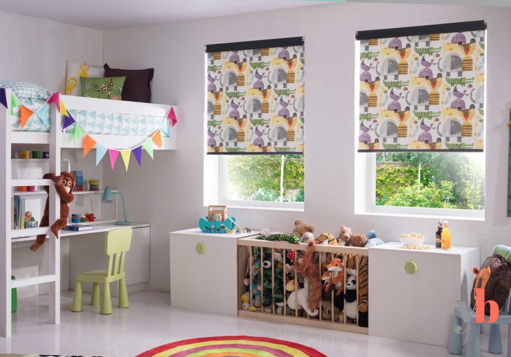 Colourful Roller Blind in playroom