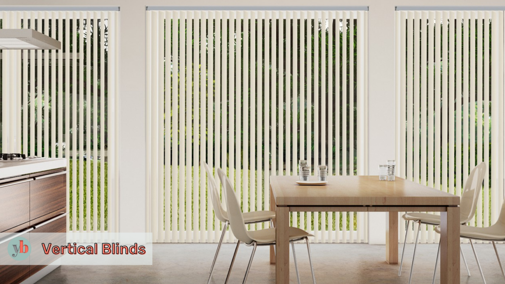 Vertical blinds for sliding doors