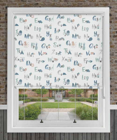 ABC character roller blind