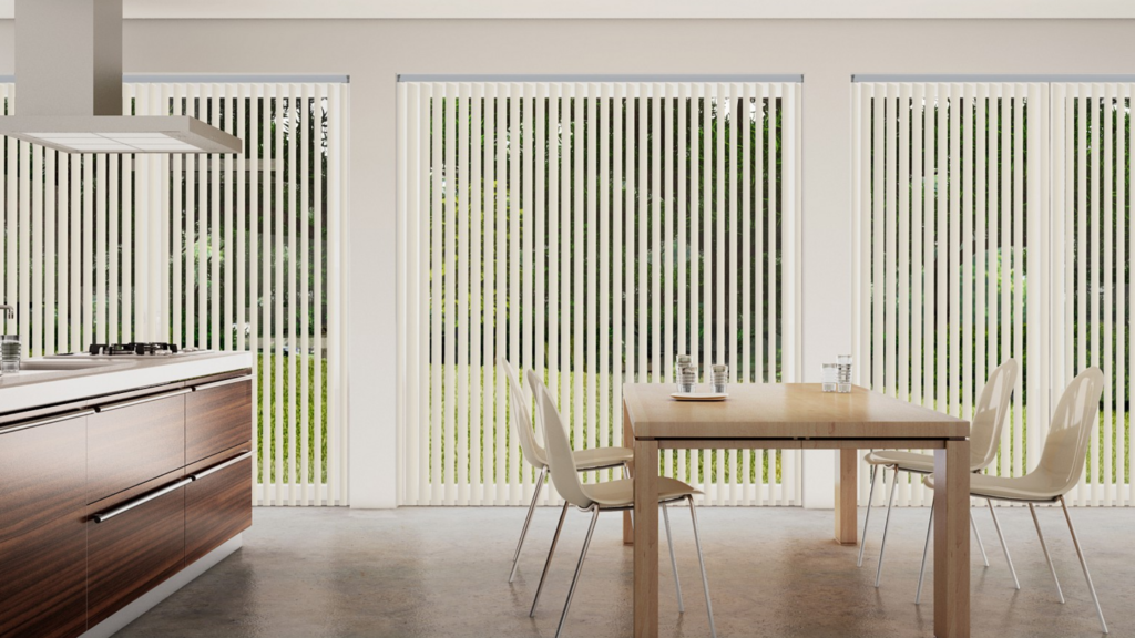 Vertical blinds are perfect for summer