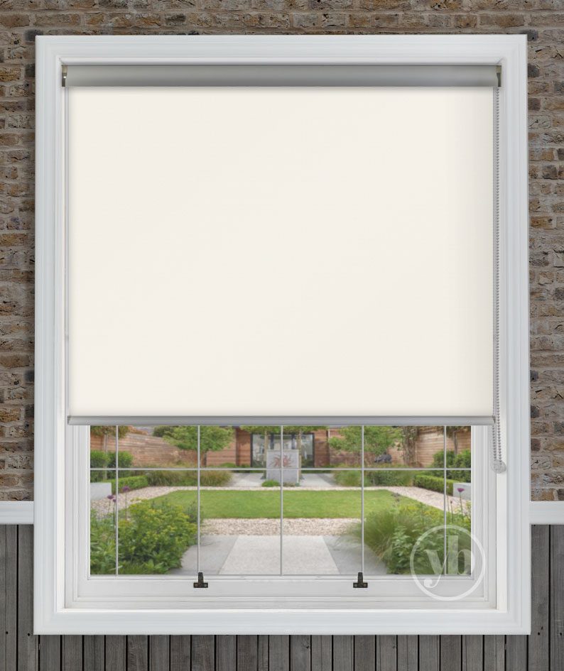 Neutral colours such as our Banlight Duo FR Bright White Senses Roller Blind can make a room appear bigger